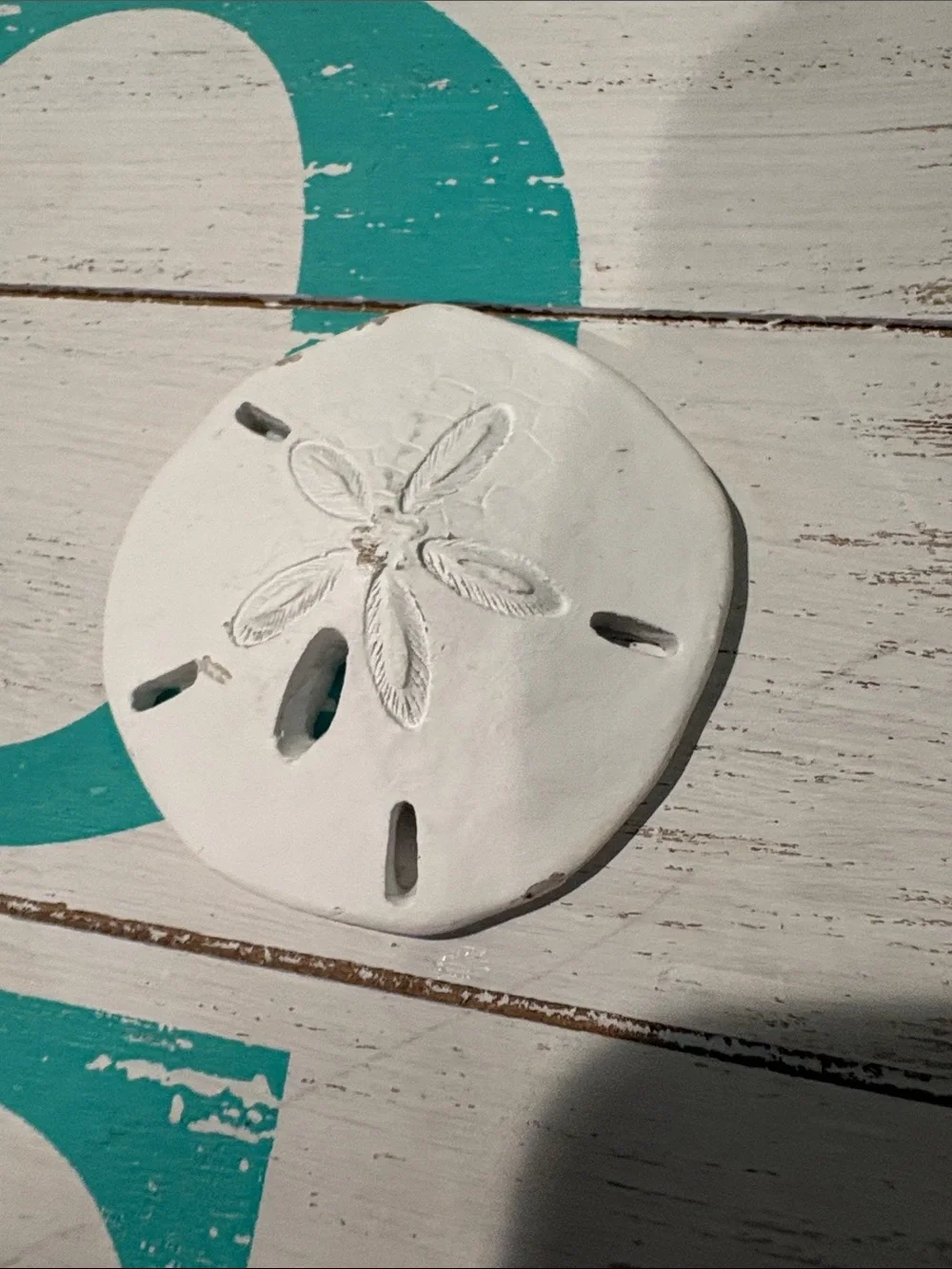 Coastal LOVE Wall Sign in Teal and White